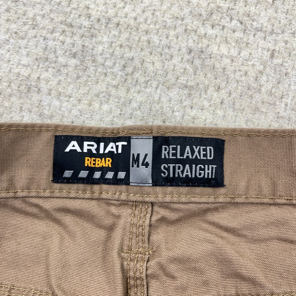 Ariat Rebar M4 Pants Men 44x30 Relaxed Straight Leg Brown Dura Stretch Work NWT - Picture 10 of 16